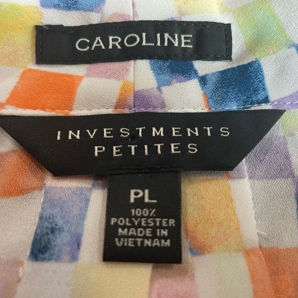 Investments petites geometric button up blouse large Caroline - Picture 5 of 5